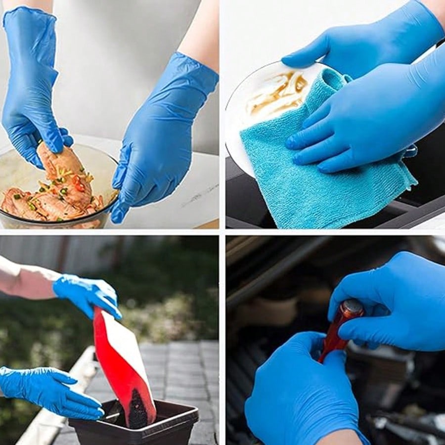 Nitrile Mechanic Glove - 100 pezzi di guanti monouso in