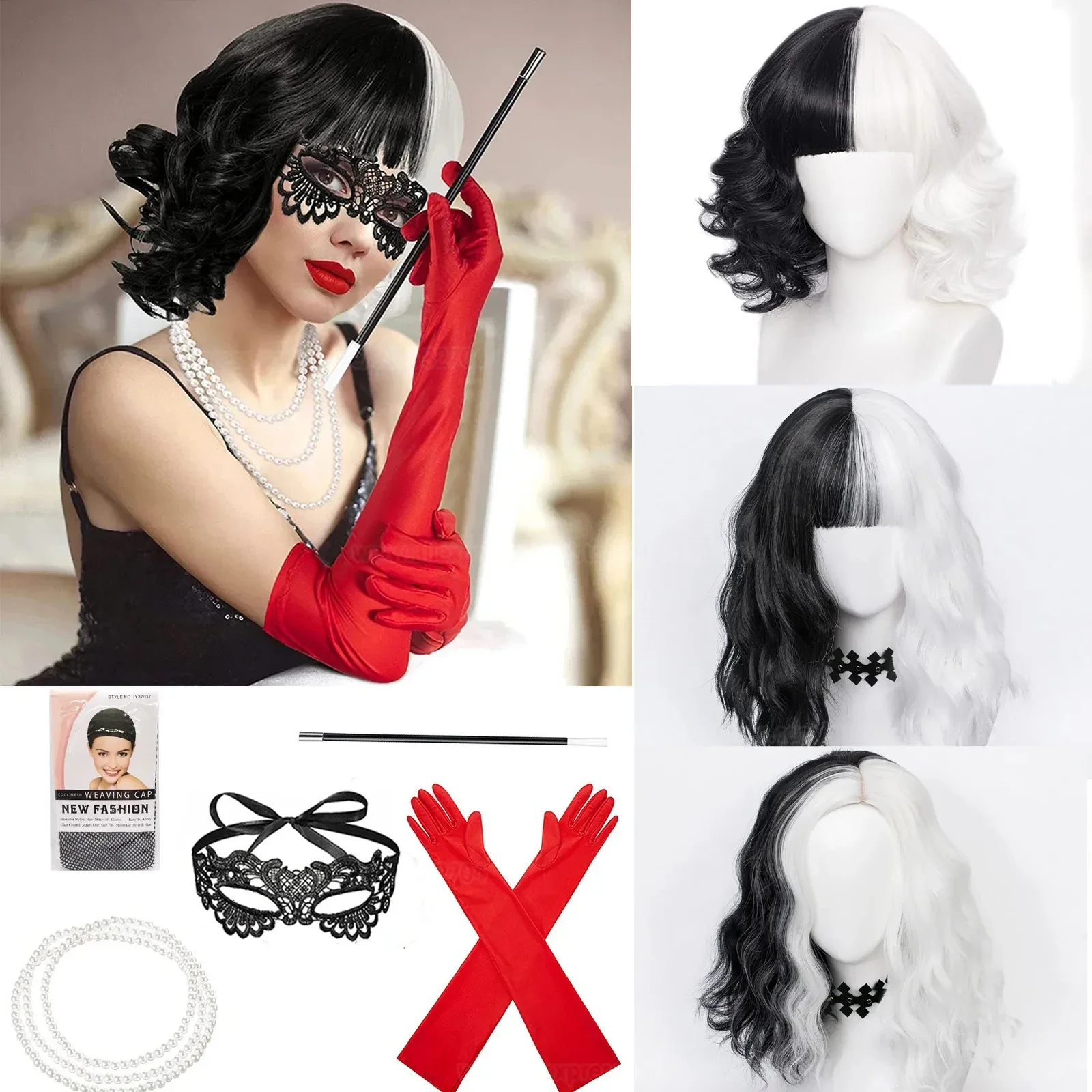 Anime Cruella de Vil parrucca  - Heat Resistant Glove recensione e prezzo
